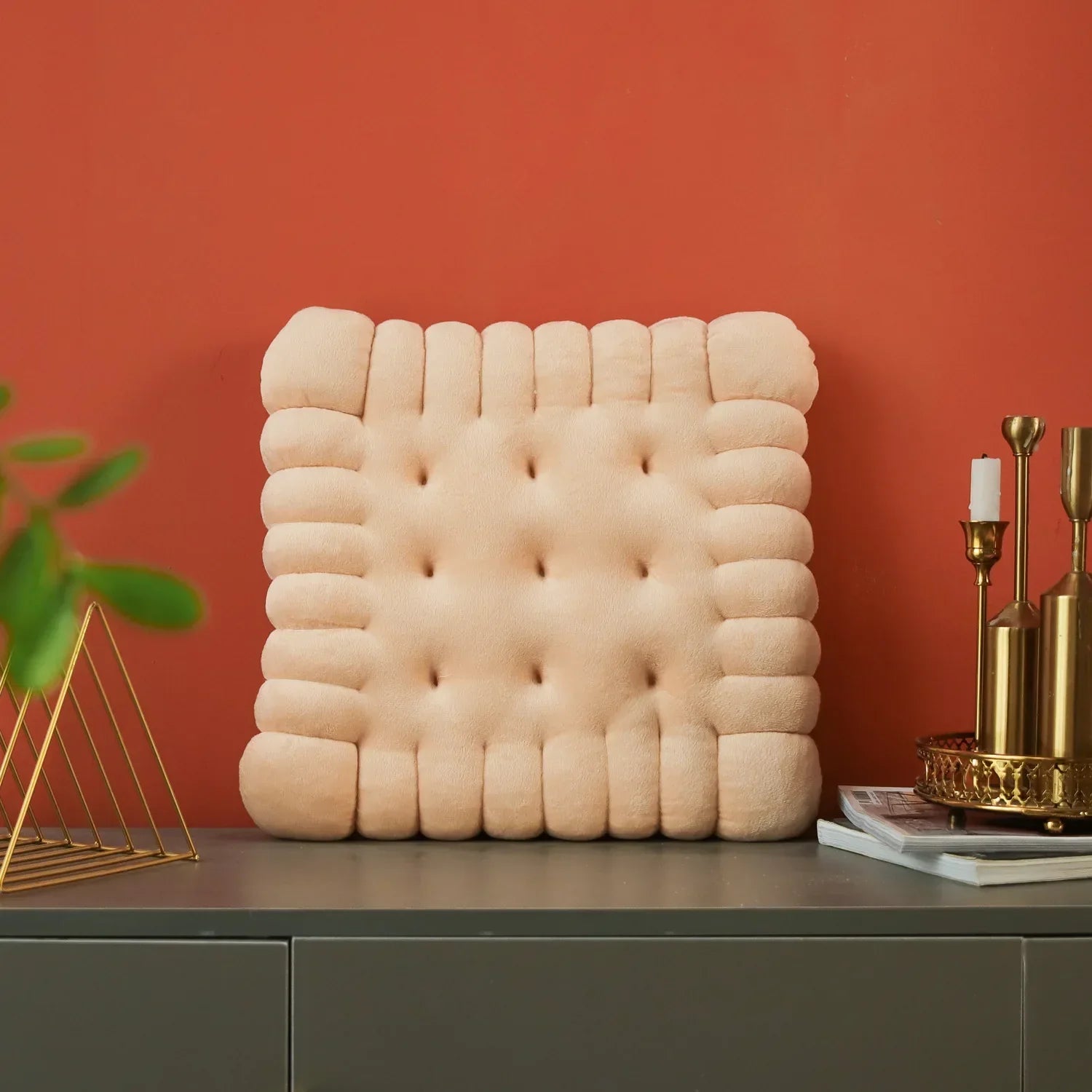 Soft Plush Cookie-Shaped Pillow