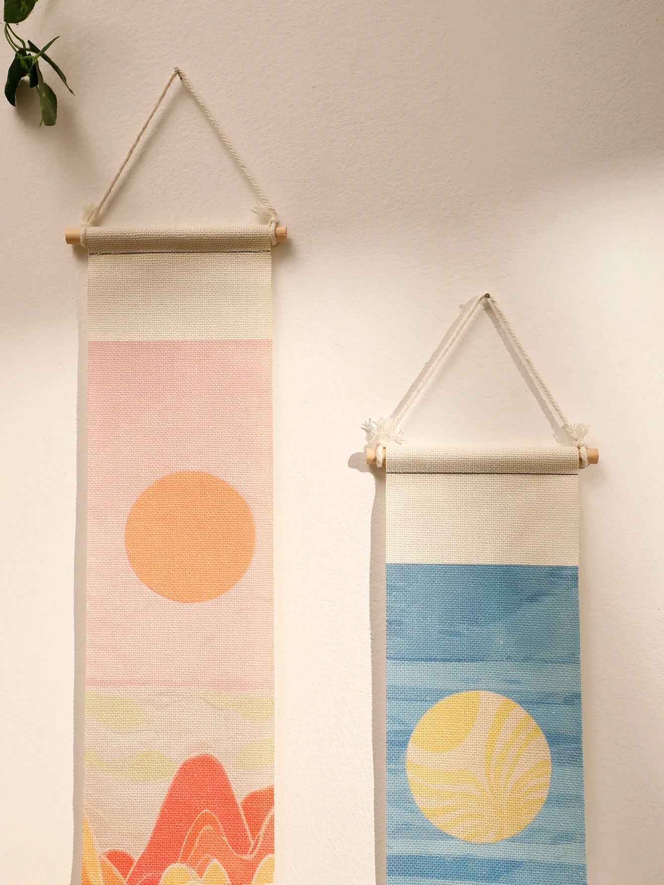 Handmade Macrame Wall Tapestry – Boho Sunset and Sunrise Wall Art Decor for Living Room