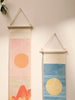 Handmade Macrame Wall Tapestry – Boho Sunset and Sunrise Wall Art Decor for Living Room
