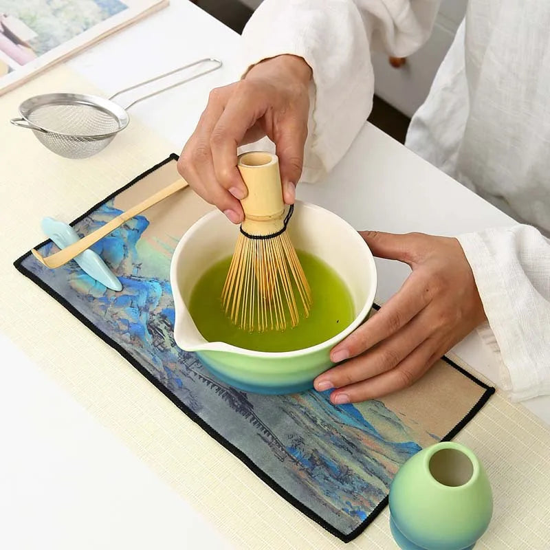 Traditional Matcha Gift Set with Bamboo Whisk, Ceramic Bowl, and Tea Scoop – Matcha Bowl and Whisk for Authentic Tea Experience