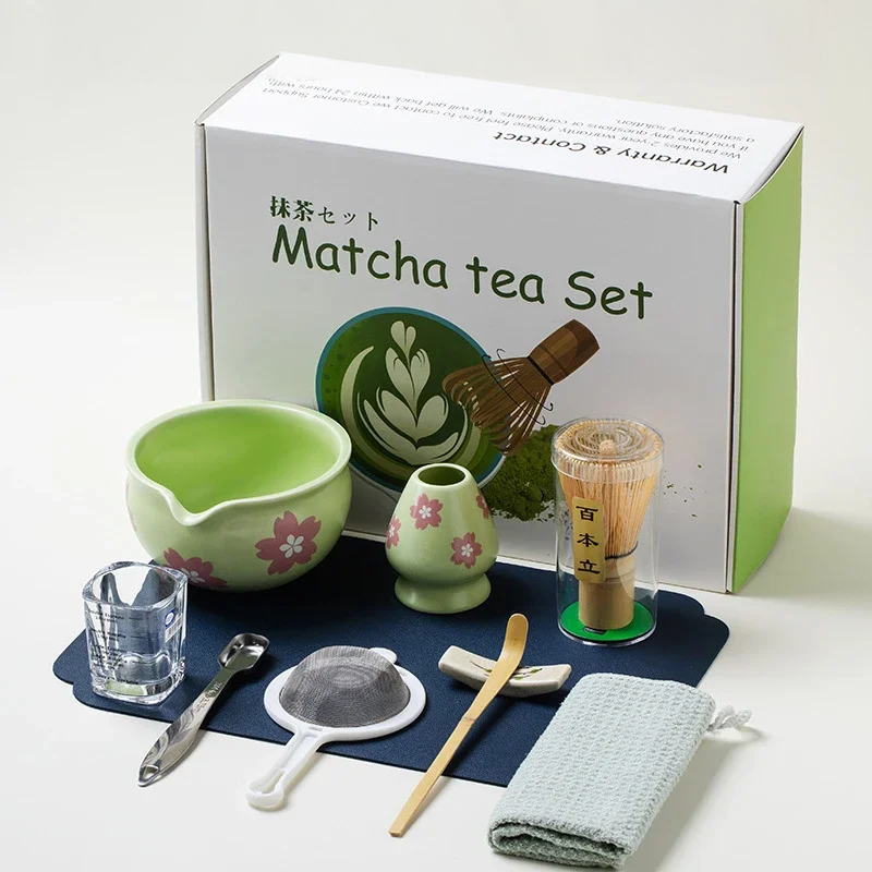 Japanese Matcha Tea Set – 10-Piece Complete Set with Bowl, Bamboo Whisk, and Teaspoon – Ideal Tea Gift Set for Enthusiasts