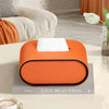 PU Leather Tissue Box with Storage Rack – Stylish Napkin Holder for Home and Office