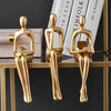 Abstract Resin Body Art Ornament with Golden Accents – Elegant Decor for Home and Office