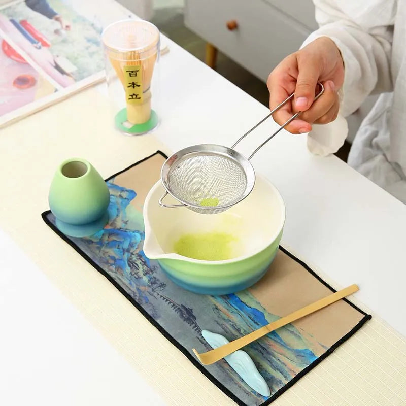 Traditional Matcha Gift Set with Bamboo Whisk, Ceramic Bowl, and Tea Scoop – Matcha Bowl and Whisk for Authentic Tea Experience