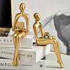 Abstract Resin Body Art Ornament with Golden Accents – Elegant Decor for Home and Office