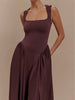 SHARON Midi Dress - Cacao Brown