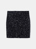Black Sequin Long Sleeve Knit Top & Mini Skirt