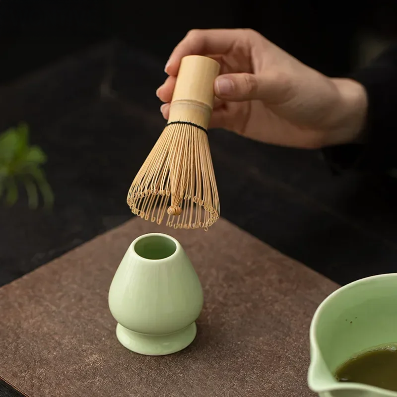 Pink Pumpkin Petal Matcha Tea Set – 4-Piece Tea Set with Bamboo Whisk, Teaspoon, and Bowls for Perfect Indoor Brewing