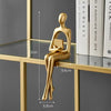 Abstract Resin Body Art Ornament with Golden Accents – Elegant Decor for Home and Office