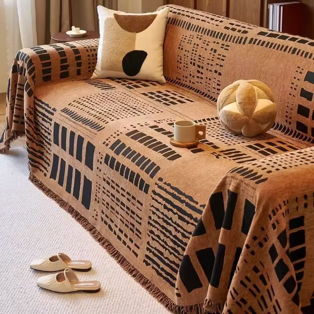 Savanna Geo Chenille Sofa Cover