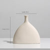 Set of modern abstract ceramic vases in matte beige, minimalist home decor for living room or dining table display