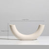 Set of modern abstract ceramic vases in matte beige, minimalist home decor for living room or dining table display