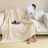 Luxury faux fur blanket in ivory white, soft and cozy throw for bedroom or living room winter decor