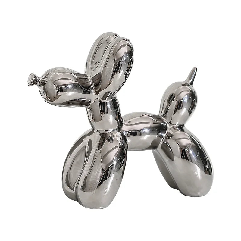 Ceramic Balloon Dog Sculpture – Unique Abstract Home Office Decoration and Gift