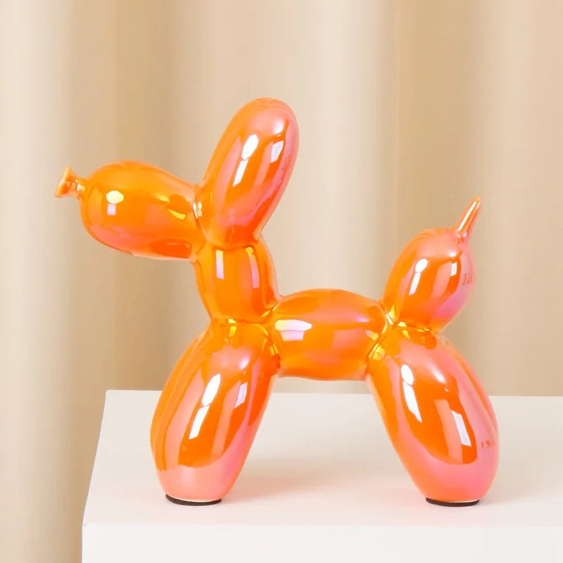 Ceramic Balloon Dog Sculpture – Unique Abstract Home Office Decoration and Gift