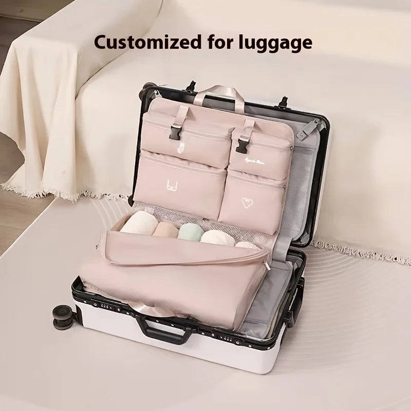Portable Travel Organizer Cube with 6 Compartments – Best Packing Cubes for Travel, Ideal for Clothes and Accessories Storage