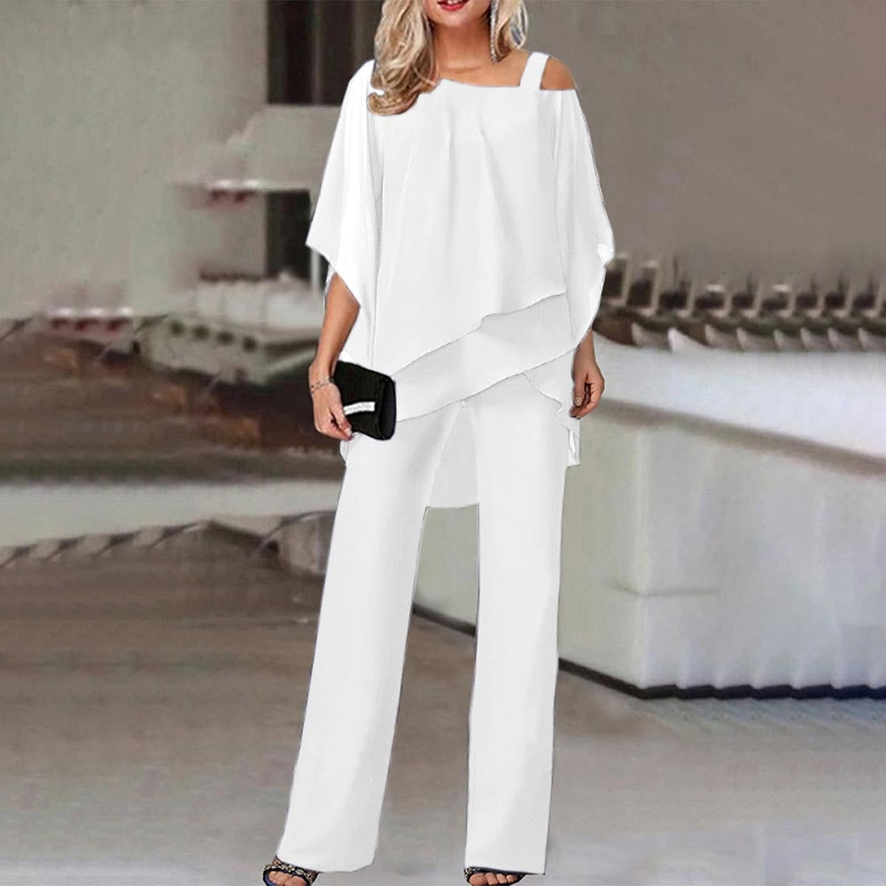 ChicDuo™ | Elegant cold-shoulder jumpsuit for women