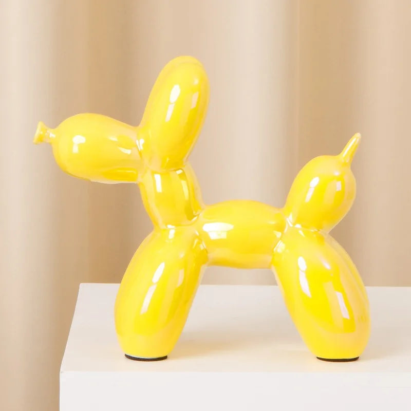 Ceramic Balloon Dog Sculpture – Unique Abstract Home Office Decoration and Gift
