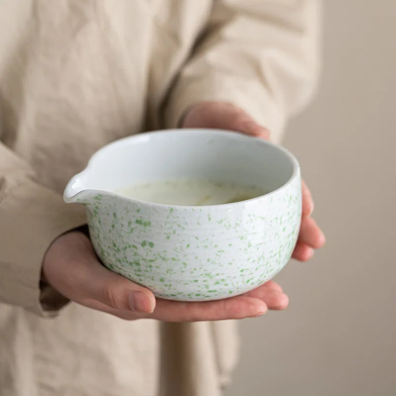 Japanese Ceramic Matcha Bowl Set with Whisk – Traditional Song Dynasty Tea Ceremony Tools
