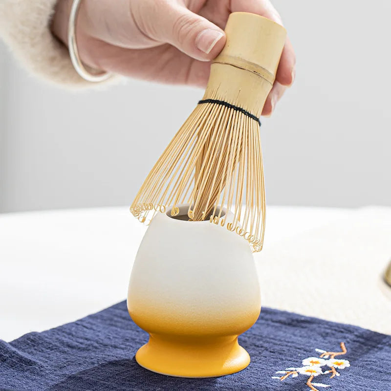 Japanese Bamboo Matcha Whisk Set with 100-Prong Chasen and Scoop – Traditional Tea Whisking Tools