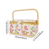 Sewing thread storage case – Durable cloth – Floral print design – Portable organizer for crafting – 9.4 x 6.9 x 5.1 in