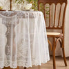 Sheer Lace Round Floral Tablecloth