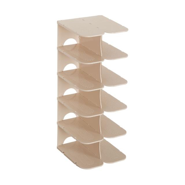 Shoe rack – Modular 6-tier design – Space-saving shoe storage for closet – Durable and easy to clean