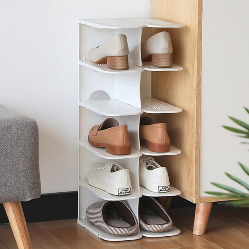 Shoe rack – Modular 6-tier design – Space-saving shoe storage for closet – Durable and easy to clean