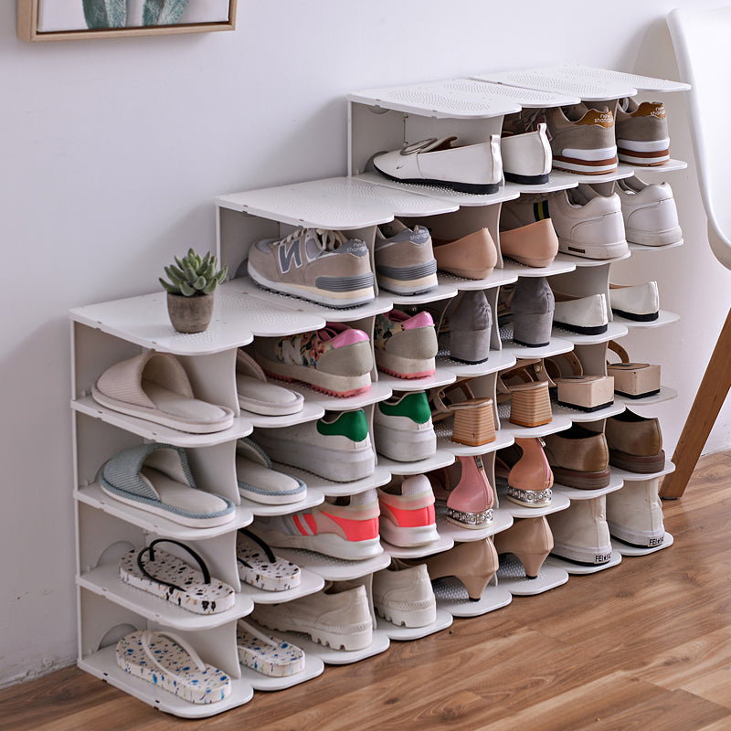 Shoe rack – Modular 6-tier design – Space-saving shoe storage for closet – Durable and easy to clean