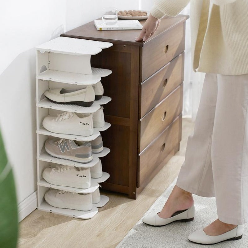 Shoe rack – Modular 6-tier design – Space-saving shoe storage for closet – Durable and easy to clean