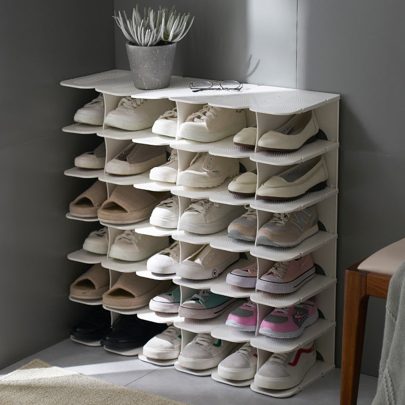 Shoe rack – Modular 6-tier design – Space-saving shoe storage for closet – Durable and easy to clean