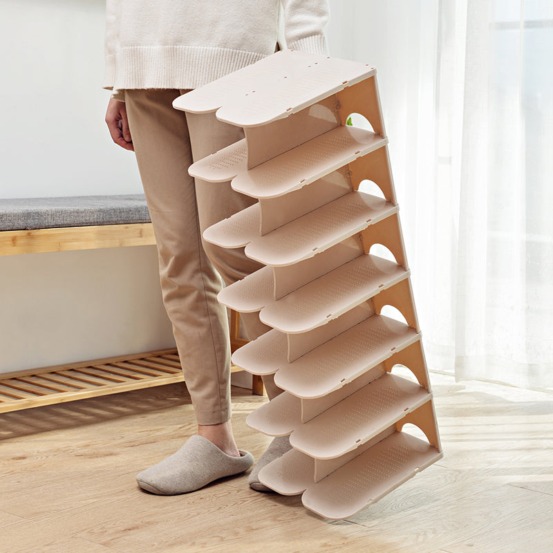 Shoe rack – Modular 6-tier design – Space-saving shoe storage for closet – Durable and easy to clean