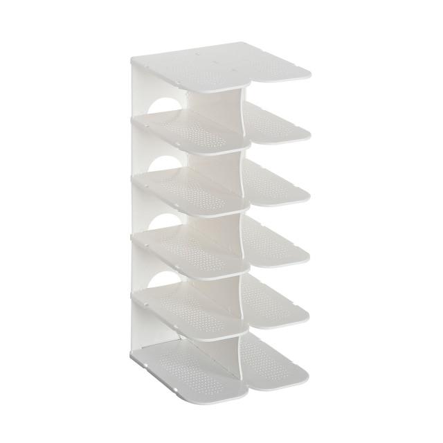 Shoe rack – Modular 6-tier design – Space-saving shoe storage for closet – Durable and easy to clean