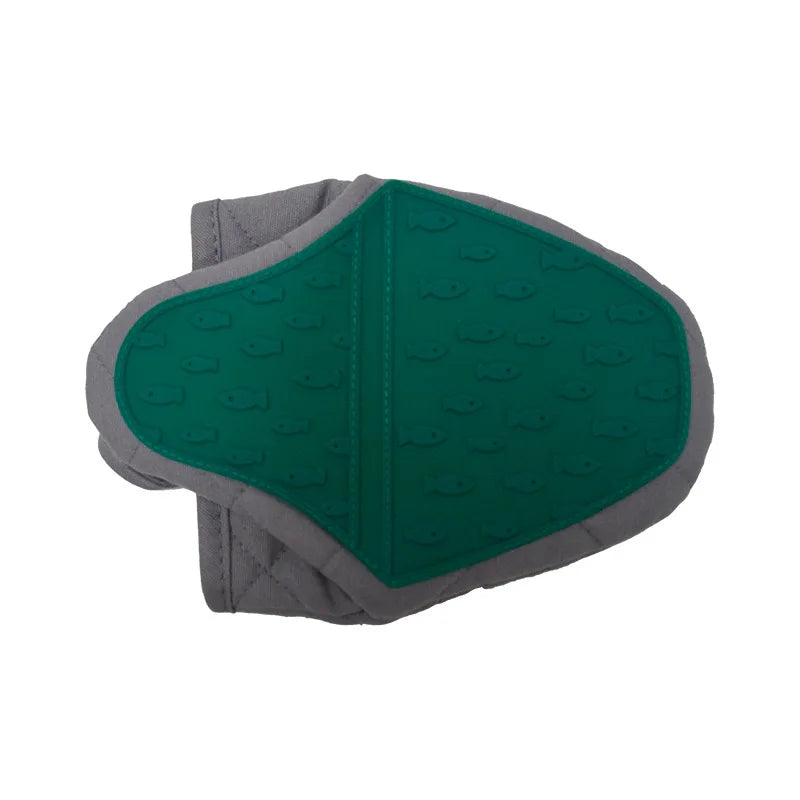 Silicone oven glove – Heat-resistant – Non-slip fish design – Comfortable kitchen accessory