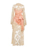 Satin Lace Asymmetric Mini Dress