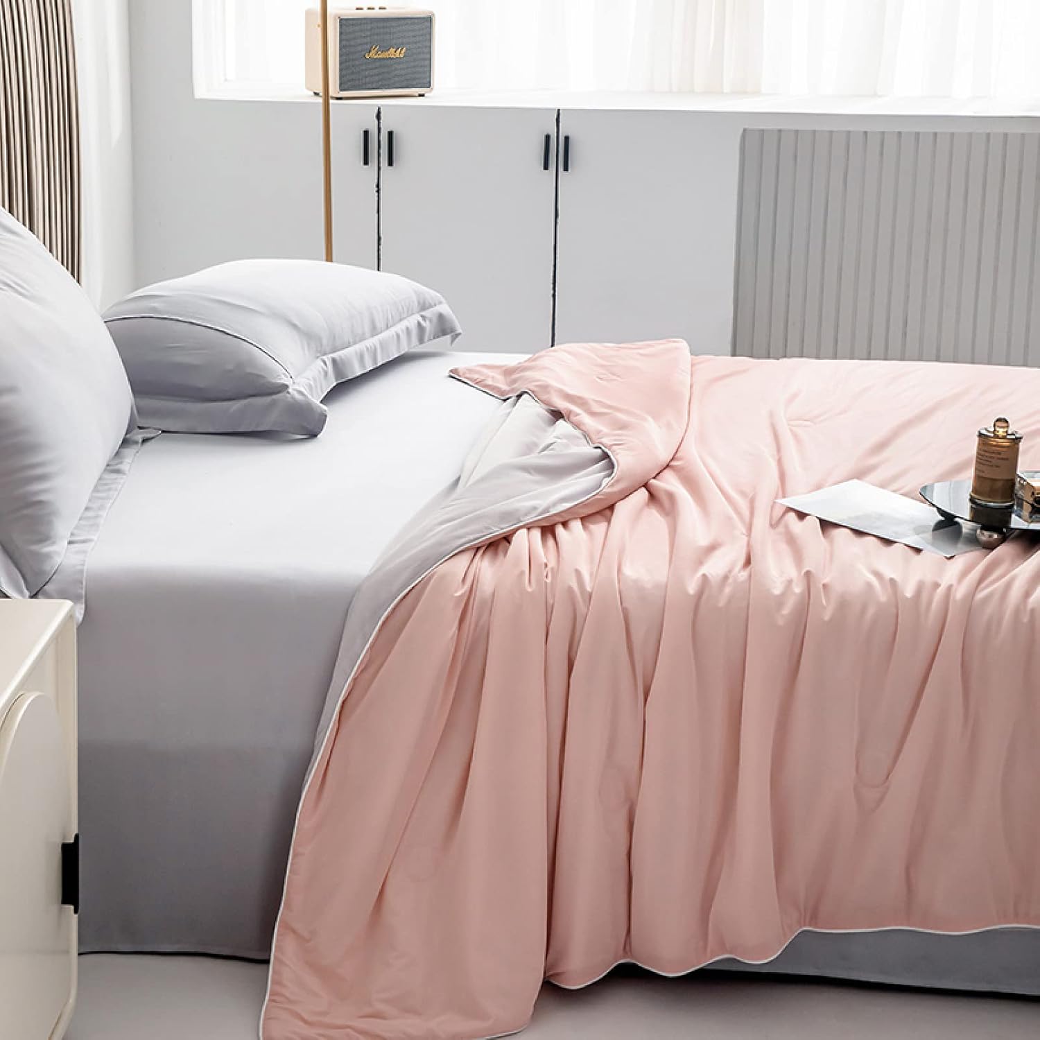 Silky summer quilt – Cooling blush fabric – Lightweight and breathable – Perfect for warm nights