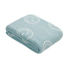 Smiley Face Plush Blanket - Soft Cotton Throw, Lightweight and Machine Washable