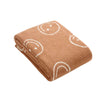 Smiley Face Plush Blanket - Soft Cotton Throw, Lightweight and Machine Washable