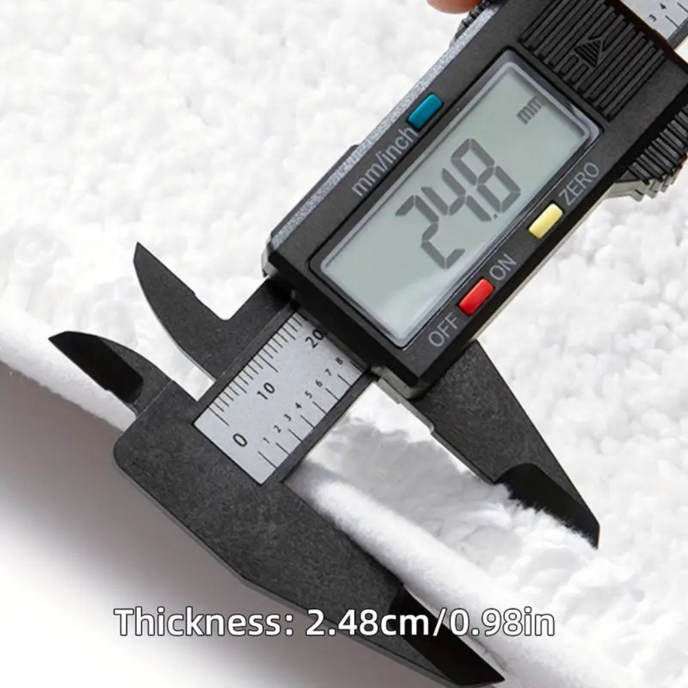 Beige oval bathroom rug, soft absorbent bath mat with non-slip backing, plush microfiber floor rug for tub or shower