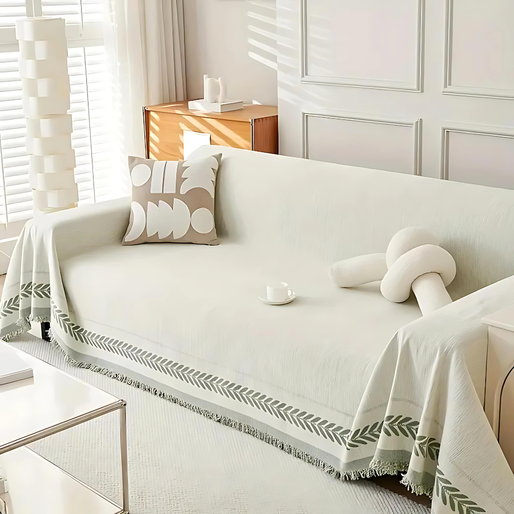 Sofa cover – Pet-friendly and stain-resistant – Rustic tassel design