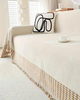 Sofa cover – Durable fabric – Textured neutral design – Elegant couch protection for living room