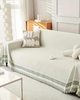 Sofa cover – Durable fabric – Textured neutral design – Elegant couch protection for living room