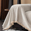Sofa cover – Premium microfiber blend – Stripe herringbone design – Non-slip and machine washable