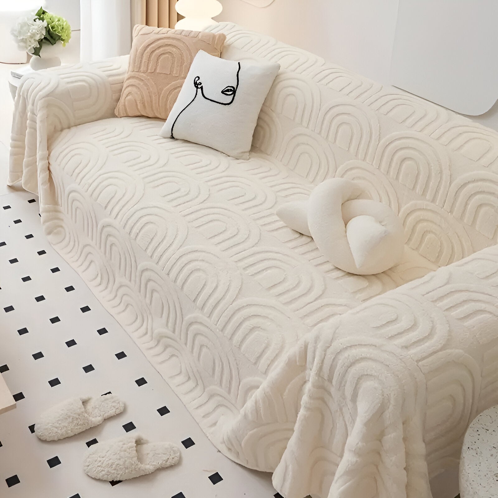 Sofa cover – Arch design – 100% polyester – Multi-purpose for living room