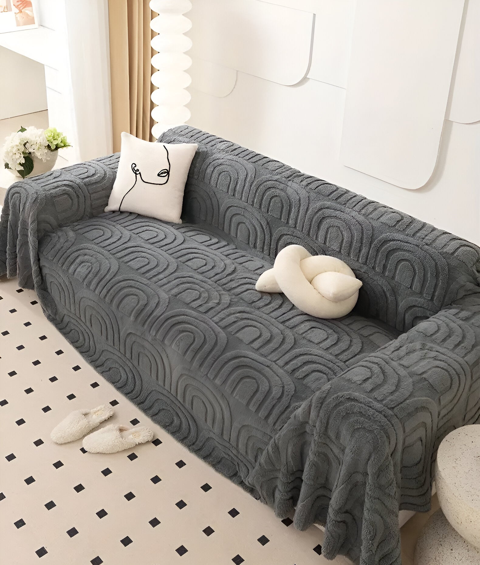 Sofa cover – Arch design – 100% polyester – Multi-purpose for living room