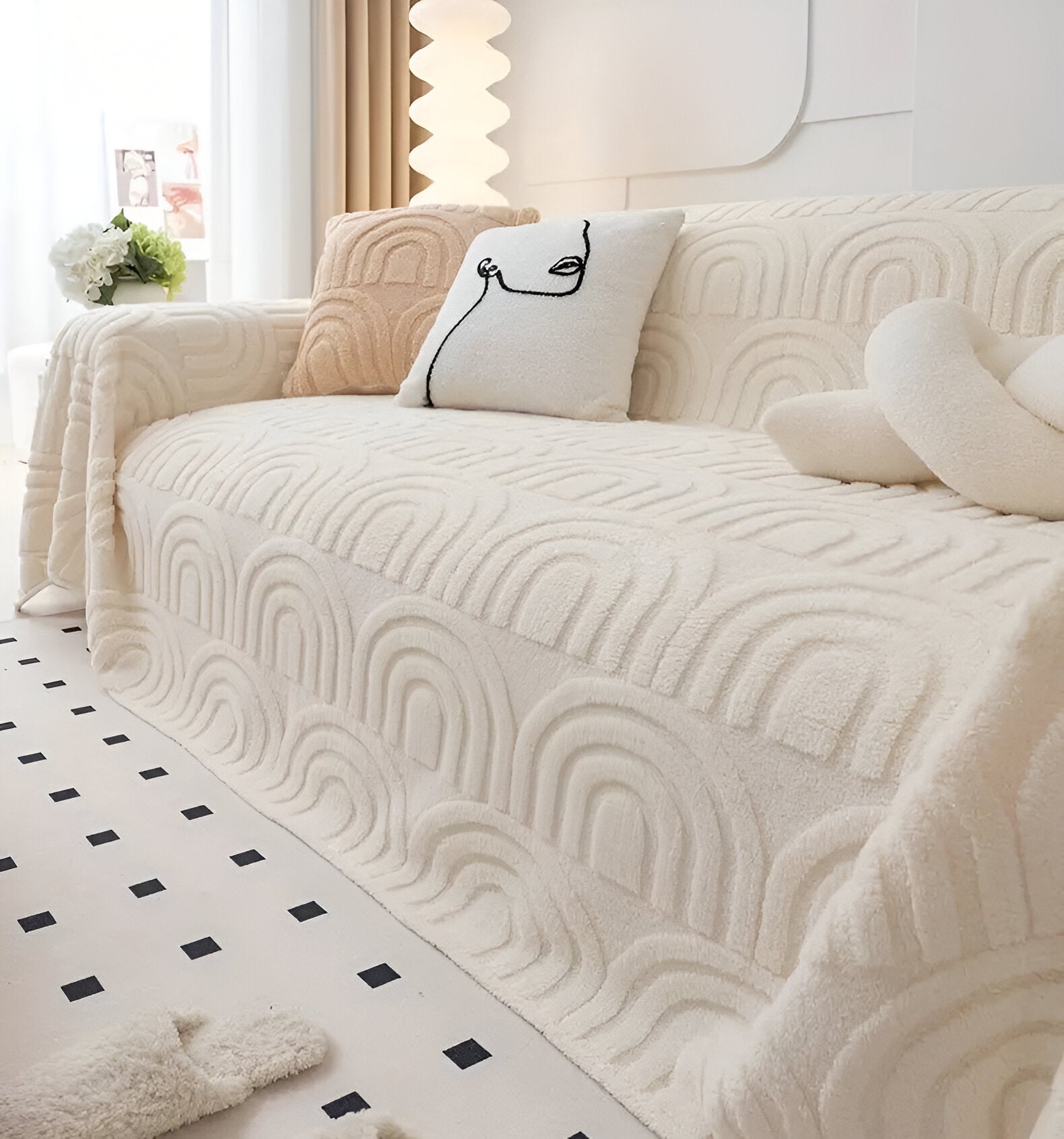 Sofa cover – Arch design – 100% polyester – Multi-purpose for living room