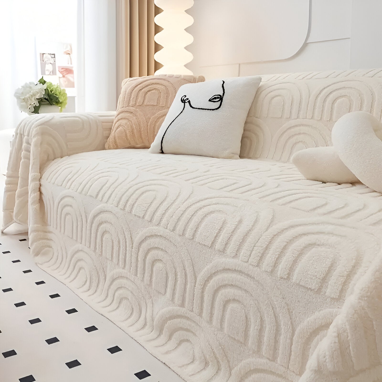 Sofa cover – Arch design – 100% polyester – Multi-purpose for living room