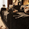 Sofa cover – Soft microfiber blend – Black zebra pattern – Stylish couch protection