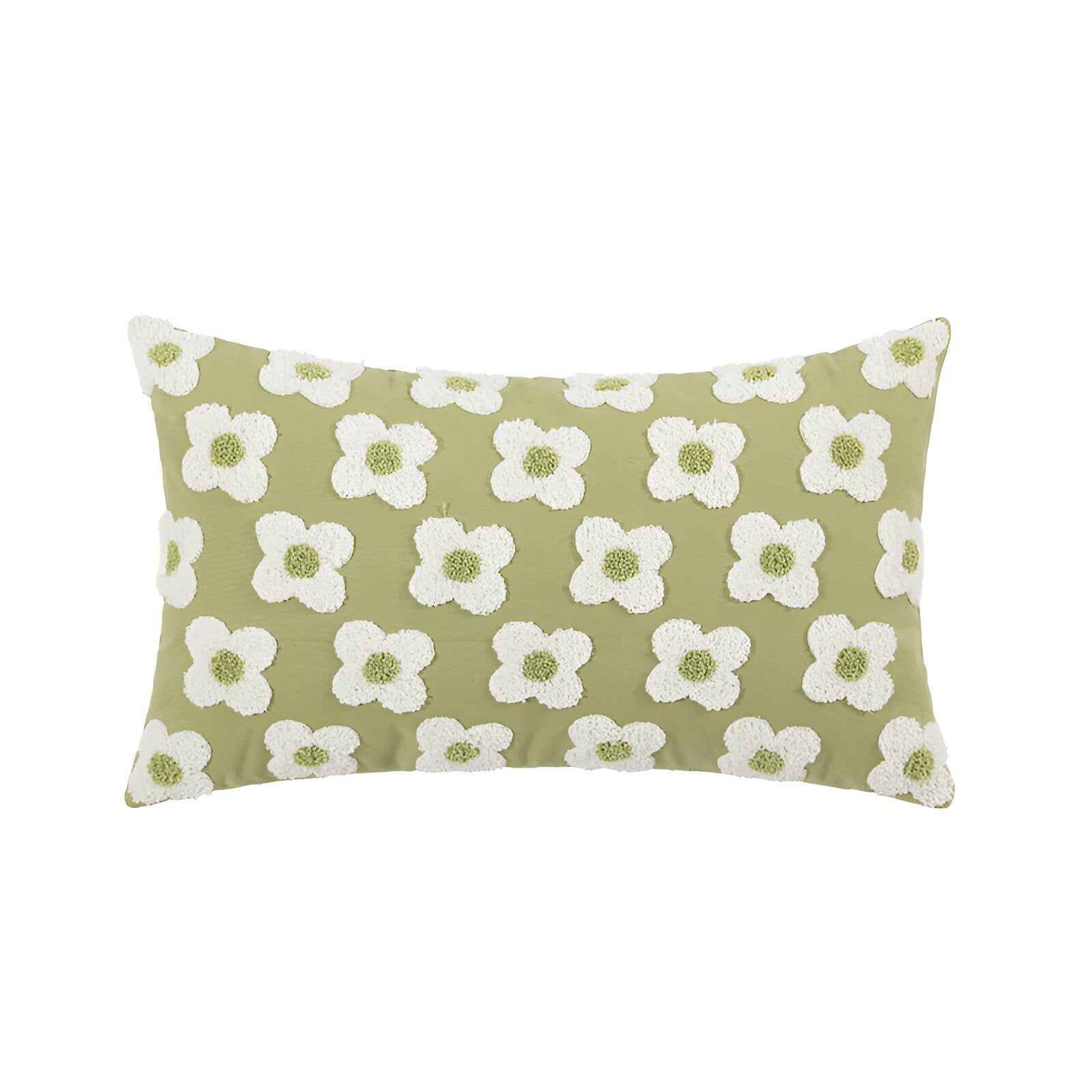 Sofa cushion – Cotton blend – Embroidered floral design – Cozy square and rectangular home accent