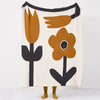 Soft Microfiber Floral Knitted Blanket, 51 x 63 Inches, Cozy Throw for Bed, Sofa, Travel
